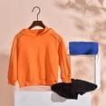 thumbnail image 2 of Godderr Toddler Kids Baby Boy Long Sleeve Solid Hoodie Pullover Sweatshirt Solid Color Sports Tops, 2 of 5