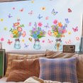 thumbnail image 2 of Calcomanías de pared con flores para ventana, calcomanías de pared con mariposas, calcomanías de vidrio de doble cara para sala de estar, dormitorio de niñas, decoración del hogar para niños, 2 of 5