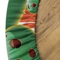 thumbnail image 5 of Ambesonne Tropical Emoji Fitted Round Tablecloth, Funny Faces Exotic, 45"- 56" Diameter, Sea Green Vermilion, 5 of 5