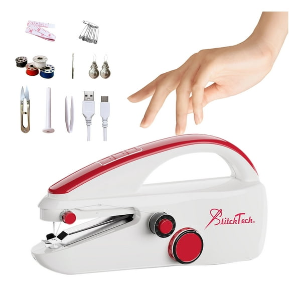 StitchTech Handheld Mini Sewing Machine ST-888 with Accessories