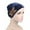 Navy Blue, variant on Meidiya Operation Women's Stretch Velvet Turban Hat Cancer Chemo Beanie Beaded Flower Hair Wrap Cap Headwear