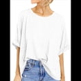 thumbnail image 1 of Camiseta Holgada Informal de Verano de Corta para Mujer. L, 1 of 8