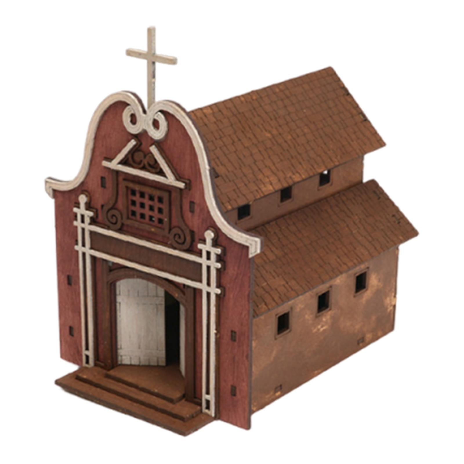 House Miniature Building Models Kit Handmade Wood Structure for Architecture Collectors Micro Landscape Decor