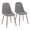 other, variant on LumiSource Walnut Metal, Grey Velvet Pebble Chair - Set of 2