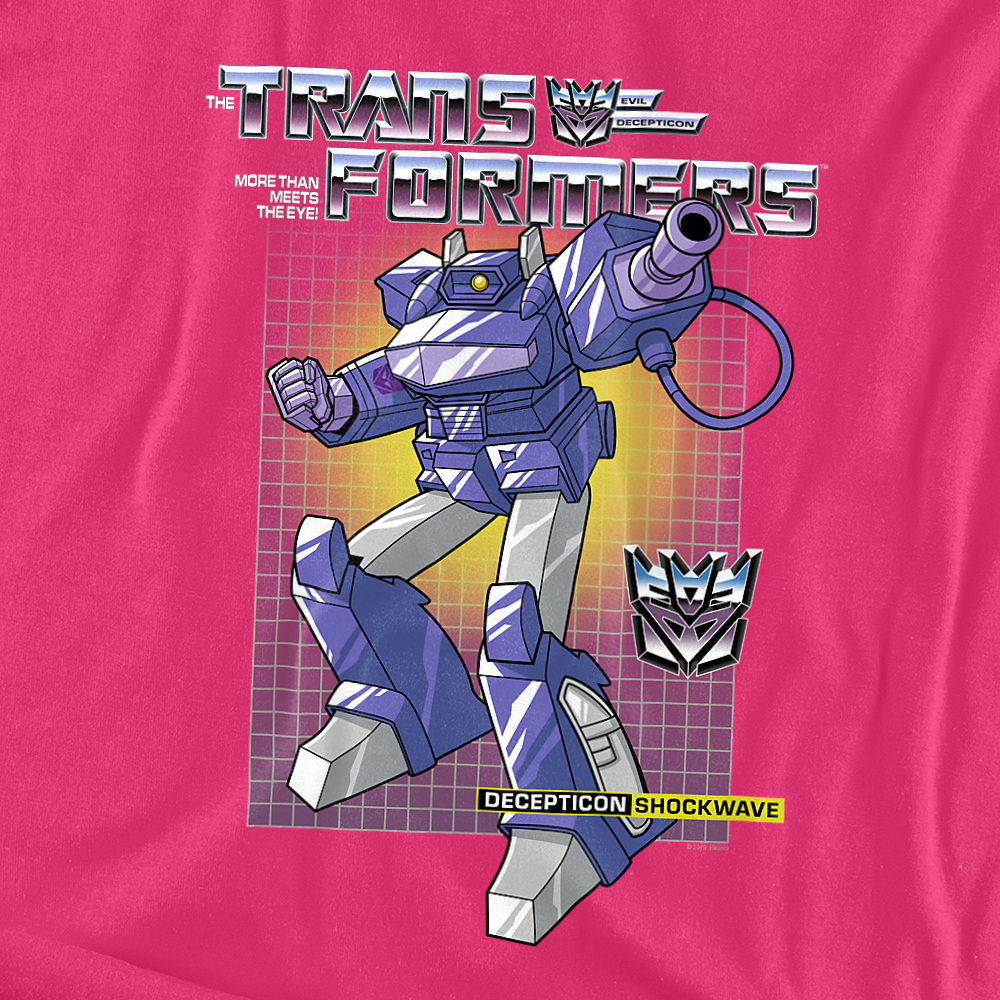 Transformers Shockwave Unisex Adult T Shirt, Hot Pink, Large
