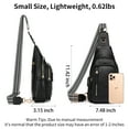 thumbnail image 6 of Falan Mule Sling Bag for Women Crossbody Purse Crossbody Bag Leather Chest Bag with Adjustable Guitar Strap for Travel, 6 of 8