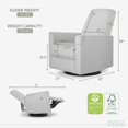 thumbnail image 2 of Evolur Harlow Deluxe Glider, Power Recliner, and Rocker With USB Charging Port, 2 of 6