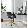 thumbnail image 2 of Margarite Task Chair, Home Office Chair with Wheels, Black Office Chair, Computer Chair, Home Office Desk Chair Comfy, Contemporary Desk Chair (Black Faux Leather), 2 of 6