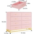 thumbnail image 2 of TROPOW 8 Drawer Wood Dresser for Bedroom, Wooden Dressers with Gold Handle, Modern Chest of Drawers, Wood Closet Clothes Storage Organizer for Living Room, Hallway, 2 of 8