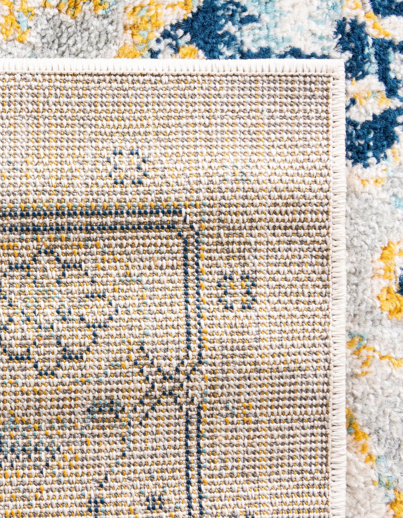 Unique Loom Madeline Vintage Collection Area Rug - Jackson (2' x 6' Runner Gray/Navy Blue)