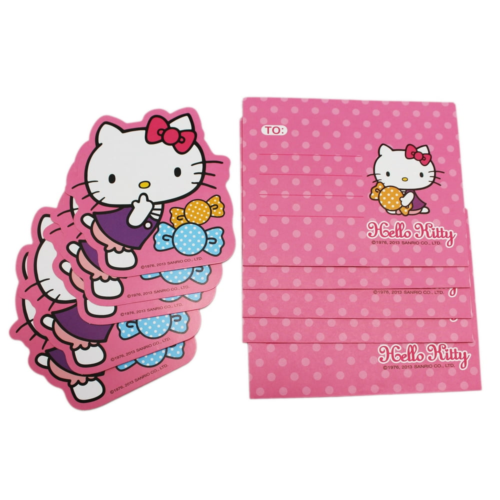 sanrios hello kitty candy girl mini envelope and notecard set 5 pairs
