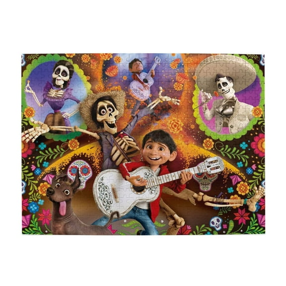 Coco Jigsaw Puzzle Game 500 Piece, Educational Wooden Puzzles for Family Friend Gift