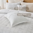 thumbnail image 2 of Regency Heights Waffle Weave Comforter Set, Full/Queen Size Textured Comforter Bed Set, 3-Piece Lightweight Bedding Set with Pillow Shams for All Season, White/Multi Color, 2 of 9