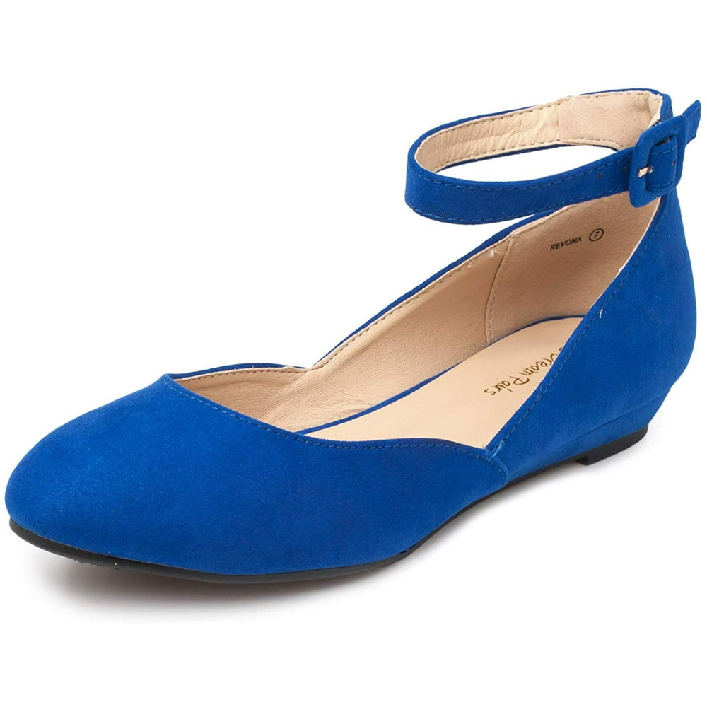 wide width ankle strap flats