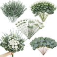thumbnail image 1 of Serwalin 200 piezas de tallos de hojas de eucalipto artificiales con tacto real, 1 of 9