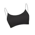 thumbnail image 4 of Sujetador sin tirantes para mujer Qarigey bandeau con aros tirantes finos Top de tubo modal negro, 4 of 6