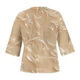 thumbnail image 5 of GaThRRgYP Women's Summer Short Sleeve Blouse Tops for Casual Wear,Women's Long Sleeve Summer V Neck Sexy Casual Regular Printed Blouse Khaki M, 5 of 5
