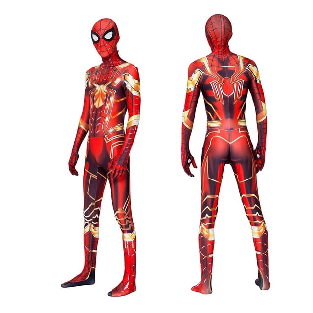 Disfraz de Spiderman para niños, traje de superhéroes Con máscara, para Halloween, Carnaval Fivean unisex