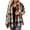 Khaki, variant on Womens Jackets Flannel Plaid Shacket Long Sleeve Button Down Shirts Vintage Casual Fall Winter Clothing