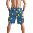thumbnail image 3 of Yellow Star Pattern Mens Swim Trunks Quick Dry Board Shorts Breathable Fit Beach Shorts Swimwear, 3 of 8
