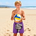 thumbnail image 5 of Babcutegg Boys and Girls Solid Color Summer Shorts – Breathable Cotton Blend with Fun Prints, Functional Pockets, and Comfortable Fit for Beach, Play, or Casual Wear Purple Size 9 Years, 5 of 9