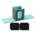 thumbnail image 1 of Caja de baraja de cartas coleccionables, caja de naipes coleccionable con 2 deflectores, estuche de tarjetas deportivas ligero de cuero PU de primera, 1 of 9