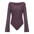 thumbnail image 4 of Blusa sexy de mujer con cuello barco y mangas de encaje - Top ajustado transparente - Poliéster - Elegante para salir por la noche - Combínalo con vaqueros - Tallas S-XXL, 4 of 8