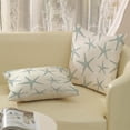thumbnail image 4 of Seafoam Blue Starfish Pillow Covers 18x18 Set of 2 Coastal Throw Pillows Summer Nautical Ocean Beach Theme Decorative Pillowcase Outdoor Farmhouse Decor Cushion Case for Couch Home Bedroom, 4 of 7
