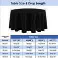 thumbnail image 6 of 120" Round Polyester Tablecloth Black- 1pc. for Home décor, Weddings, Party events, or Restaurants., 6 of 6