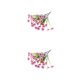 thumbnail image 1 of Matsuzay 2X jardín 5 tenedores flores artificiales sin imitación violeta plantas falsas ramo de simulación resistente al desgaste para maceta Rosa 2Conjunto, 1 of 6