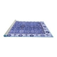 thumbnail image 2 of Ahgly Company Machine Washable Indoor Rectangle Oriental Blue Traditional Area Rugs, 6' x 9', 2 of 4