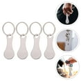 thumbnail image 5 of Portable Shopping Trolley Key Rings Made of Stainless Steel for Home Silver Just 4Pcs, 5 of 5