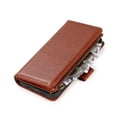 thumbnail image 5 of Phone Case for Samsung Galaxy A33 5G Leather Zipper Wallet Case 9 Credit Card Slots Cash Money Pocket Clutch Pouch Stand Strap Cover for Galaxy A33 5G - Brown, 5 of 8