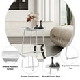 thumbnail image 6 of Hofitlead Outdoor Side Tables, Anti-Rust Metal End Table,Small Patio Table Round End Table Outdoor Table for Garden Balcony Yard , White, 6 of 7