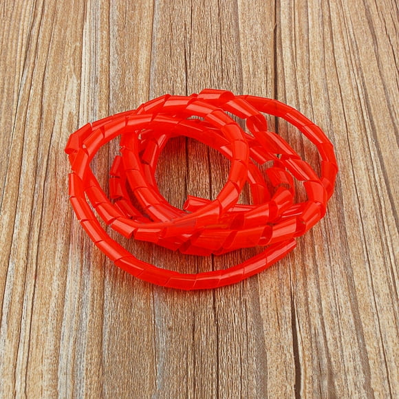 5m Spiral Wrapping Band Cable Wrap Organizer, Wire Management Cord Cover for PC TV Home Office Red, Hide Binding Wire Tidy