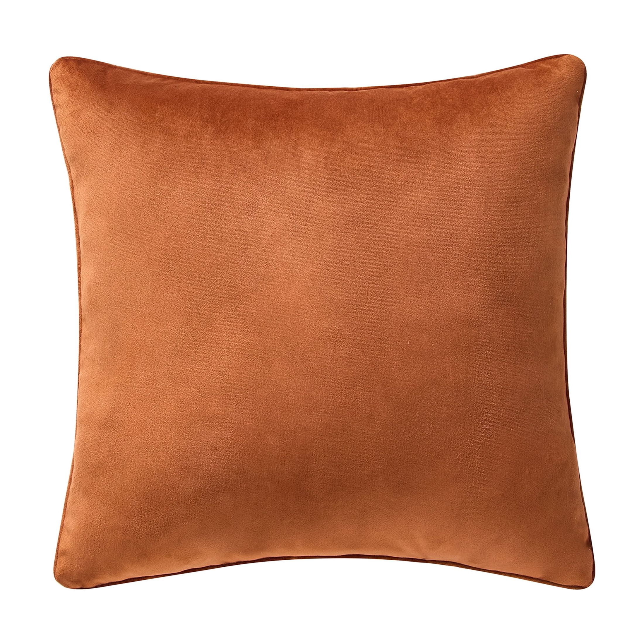 My Texas House 20 in x 20 in Ginger Floral Velvet Decorative Pillow