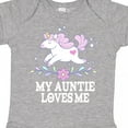thumbnail image 4 of Inktastic My Auntie Loves Me Unicorn Girls Baby Bodysuit, 4 of 5