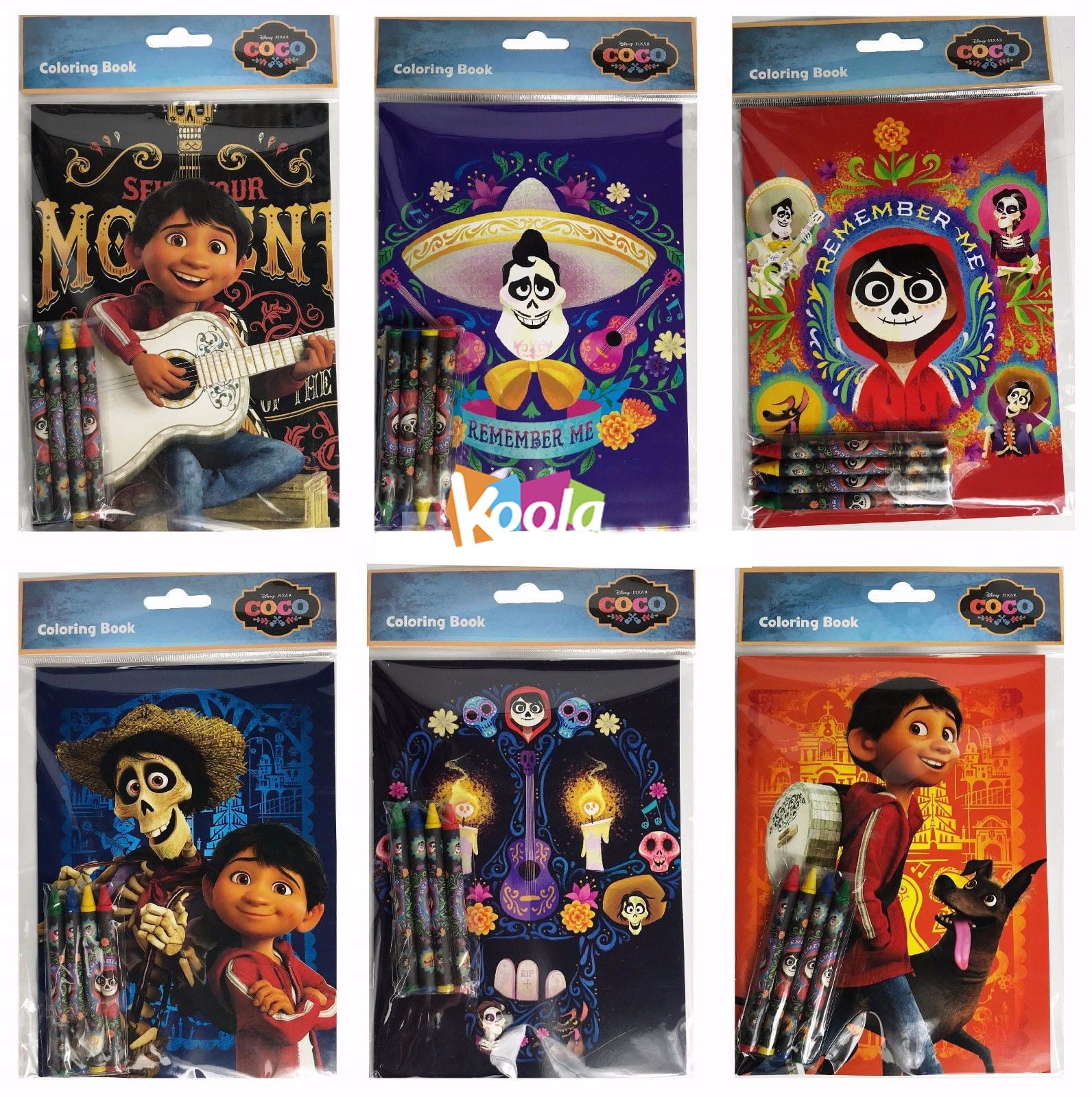 Download 6pcs COCO Coloring Book with Crayon Party Favors Activity Book for Kids - Walmart.com - Walmart.com