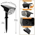 thumbnail image 3 of Behome Solar Spot Lights Outdoor, 7 LED Lights, 2-in-1 Waterproof Landscape Spot lights and Wall Light, Outdoor Landscape Security Lighting for Patio, Yard and Garden(2 Pack), 3 of 6