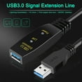 thumbnail image 2 of AUBEAMTO USB 3.0 Active Extension Cable 65FT, Long USB Type-A Male to Female Extender Cord, Built-in A Signal Booster Smart Chip, 5Gbps Transfer, for Printer, Xbox, Webcam, VR, Hard Drive, USB Hub, 2 of 12