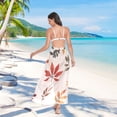 thumbnail image 7 of FORMRS Womens Long Sarong Beach Wrap Semi-Sheer Bikini Skirt Bathing Swimsuit Cover Up, Yellow Autumn Leaves, 7 of 7