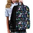 thumbnail image 3 of Uourmeti Durable 17 Inch Backpack for Work Tourism, Smooth Zippers Side Mesh Pockets Large Capacity Daypack, Colorful Dinosaur Pattern, 3 of 6