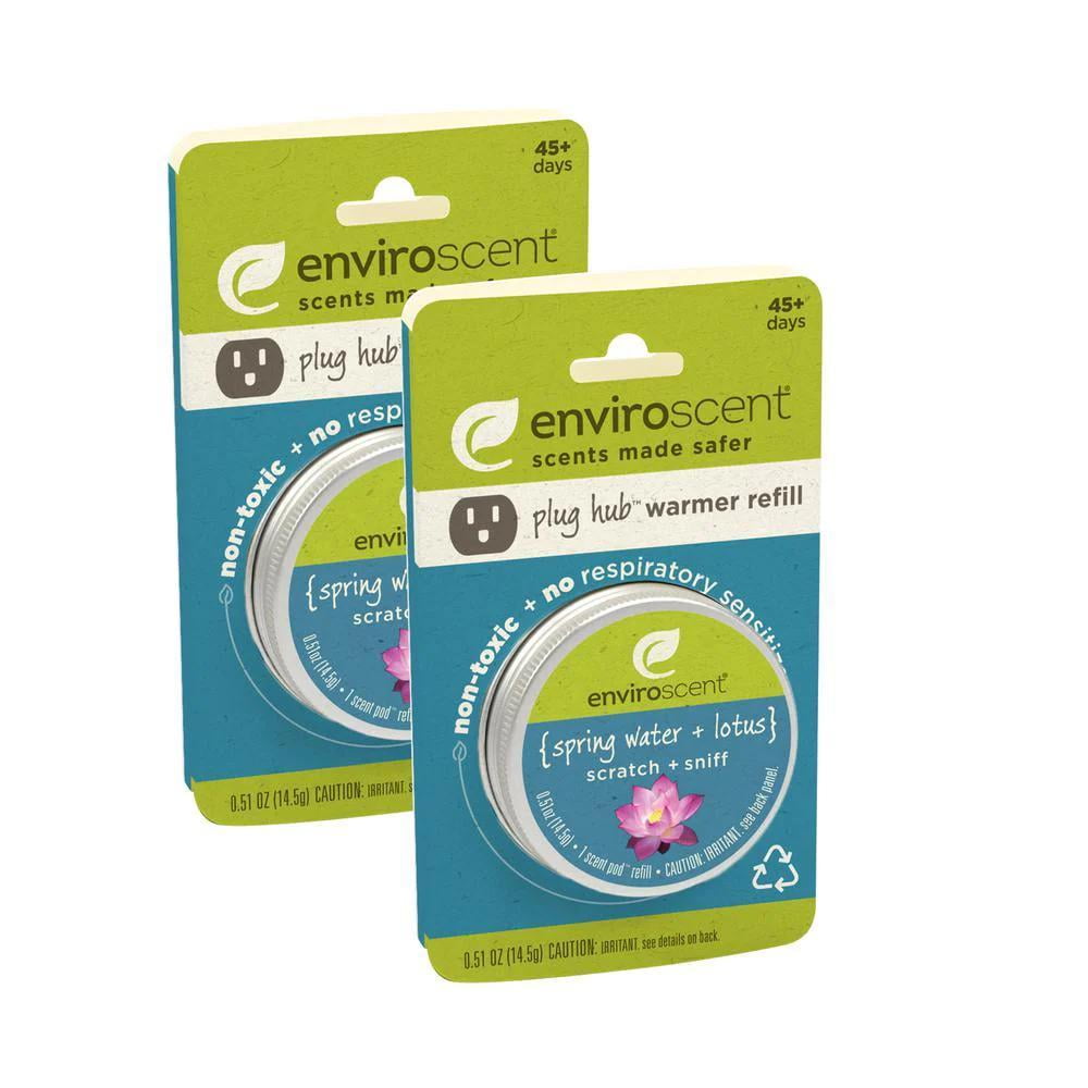 Spring Water And Lotus Scent Pod Plug Hub Plug-In Air Freshener (2-Pack)