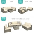 thumbnail image 4 of Best Choice Products 7-Piece Outdoor Modular Patio Conversation Furniture, Wicker Sectional Set - Gray/Cream, 4 of 8