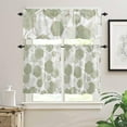 thumbnail image 2 of Sage Green Kitchen Curtains and Valance Set, Modern Geometric Cafe Curtains Rod Pocket Windows Curtains for Living Room Bedroom Abstract Gold Lines Nordic Art Valance and Tier Curtains 24 Inch Length, 2 of 6