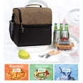 thumbnail image 4 of TUWABEI Double Compartment Lunch Bag, Insulated Extra Large Meal Prep Lunch Bag Color Blocking System Meal Bag, 4 of 6