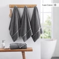 thumbnail image 3 of Juego de toallas de baño LANE LINEN Luxury, 100% algodón, paquete de 4, color gris, 3 of 9