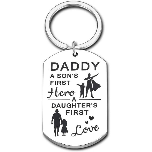 Gifts for Dad Fathers Day Birthday Christmas Keychain Gifts from Son Daughter