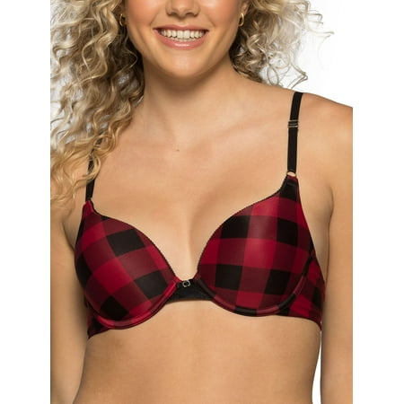 Vanity Fair Women's Ego Boost Add Push Up Bra (+1 Cup Size), Cozy Check Print, 36A | Walmart Canada