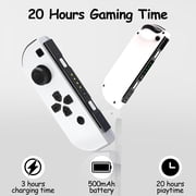 Switch Controller for Switch, Left & Right Wireless Controller Joypad with Motion Control/Dual Vibration/Wake-up - White